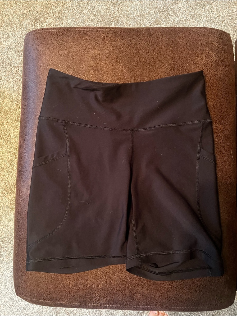 Old Navy Black High-Rise Bike Shorts with Side Pockets
